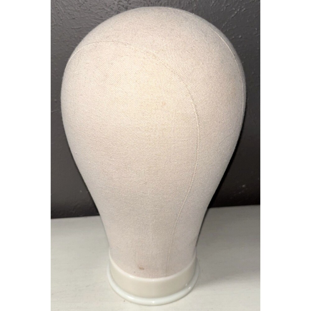 22” Mannequin Head Millinery Cork Cloth Canvas Wig Hat Toupee Block Form